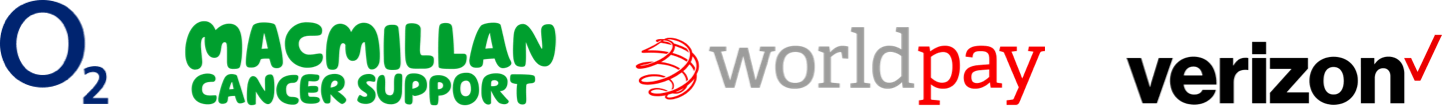 O2, Macmillan Cancer Support, Worldpay and Verizon